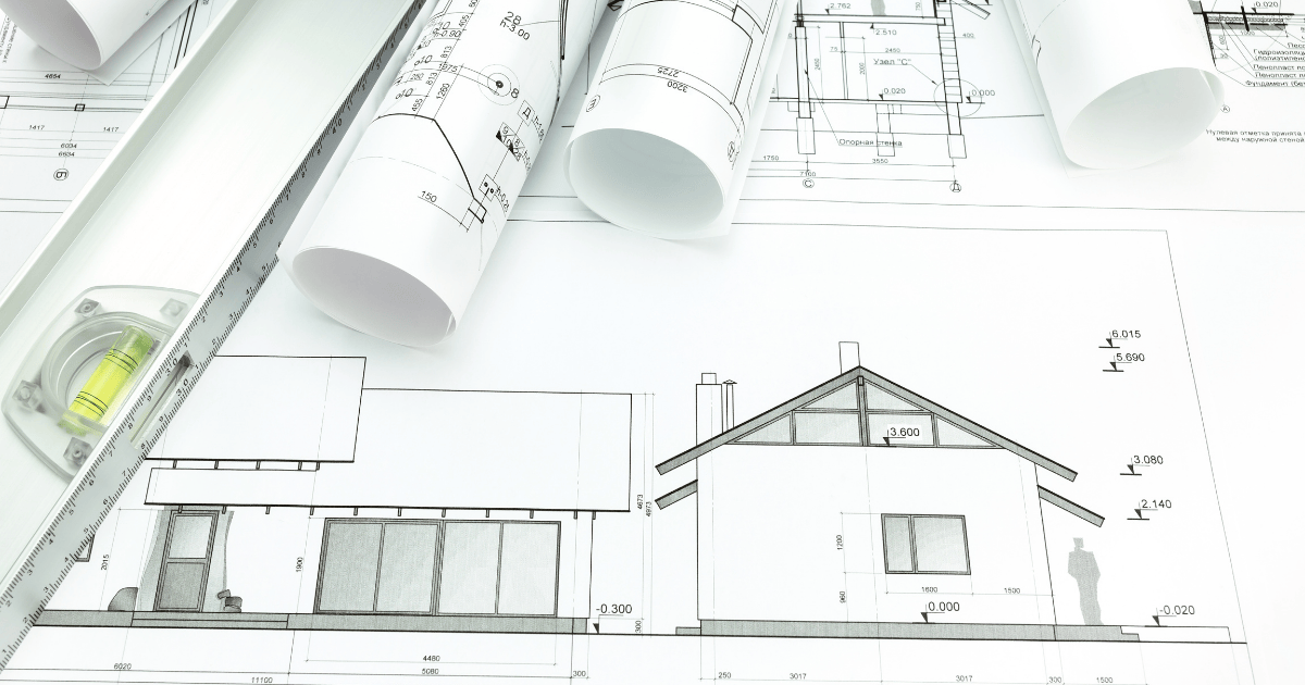 建築房屋設計圖紙照片